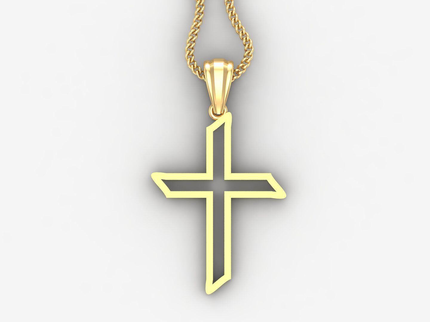Cross Light Gold 4CP019 3DM STL 3D print model_4