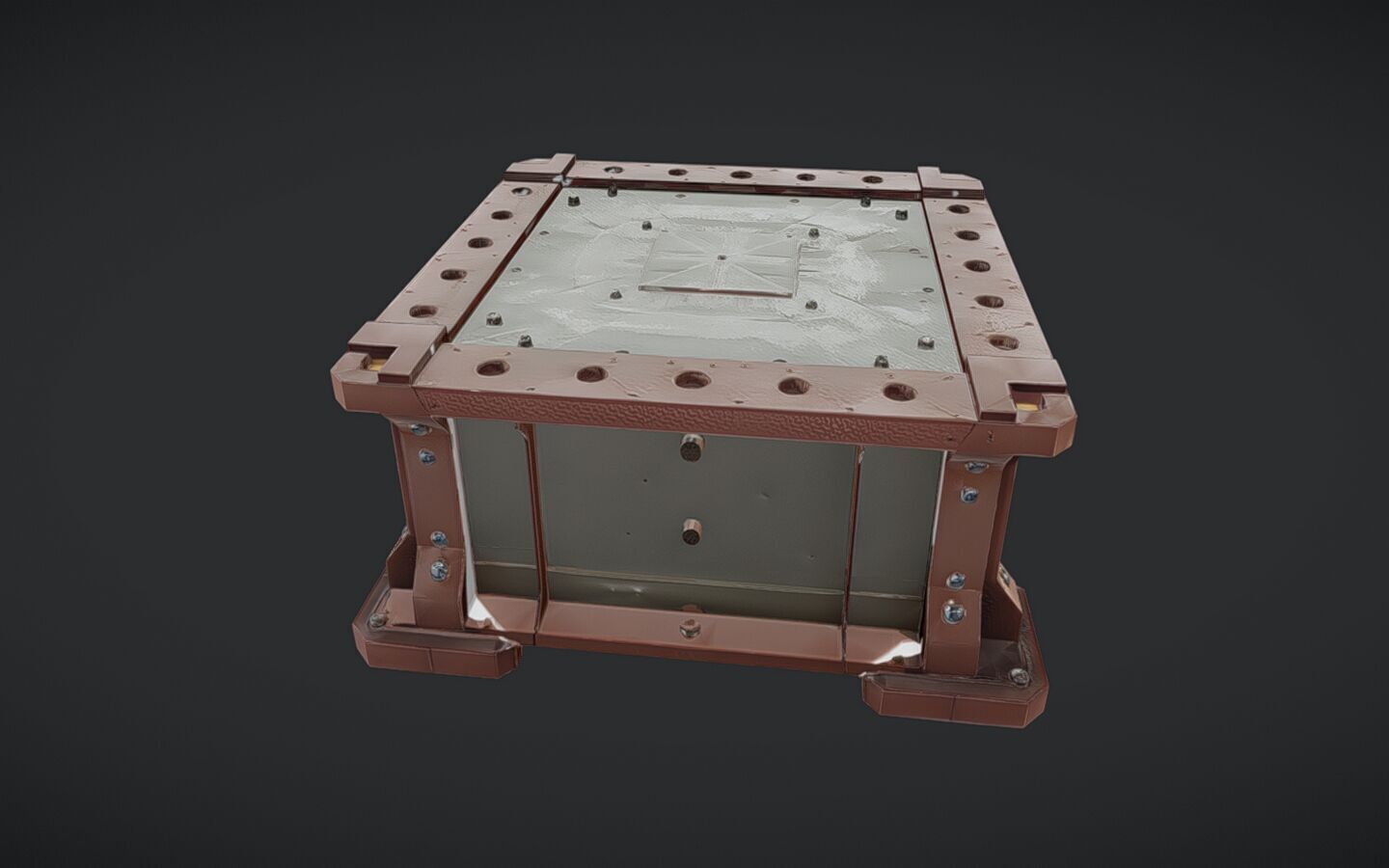 industrial metal container box 3D model_19