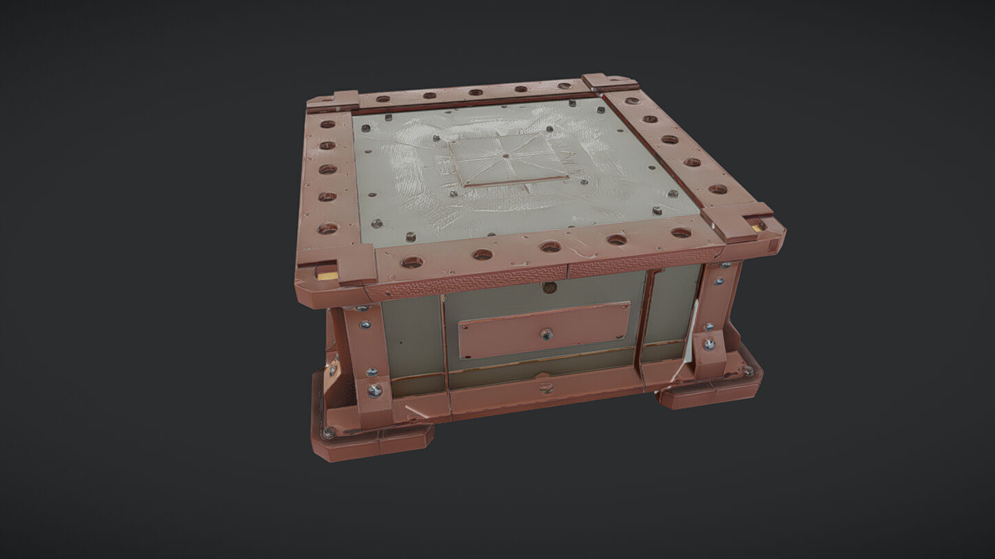 industrial metal container box 3D model_30