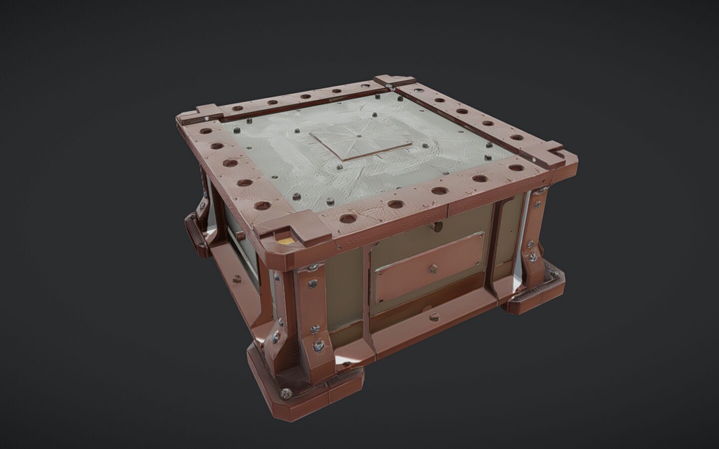 industrial metal container box 3D model_20