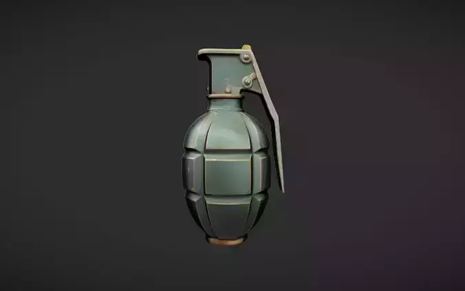 green hand grenade 3D model