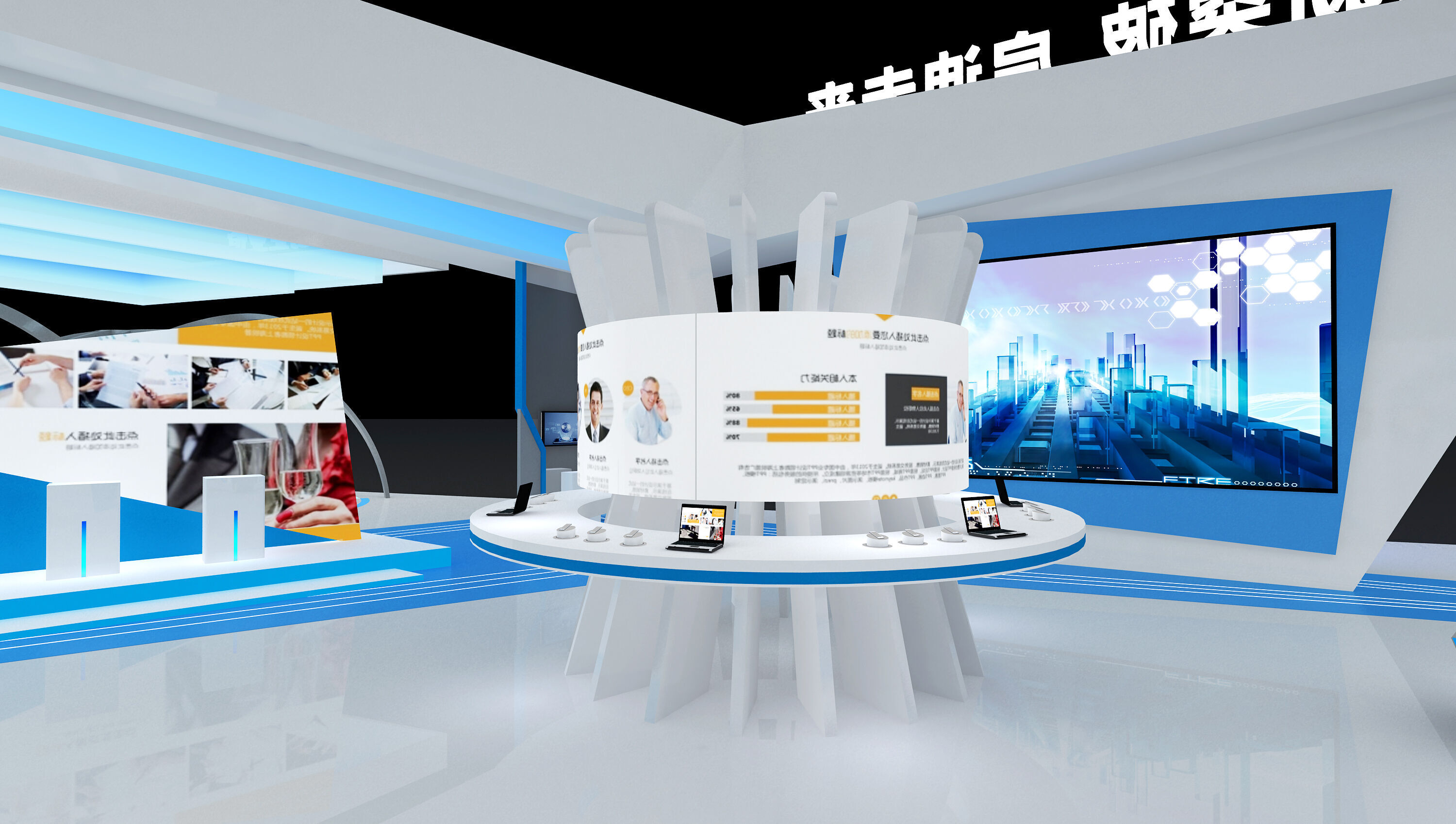 exhibition Low-poly 3D model_7
