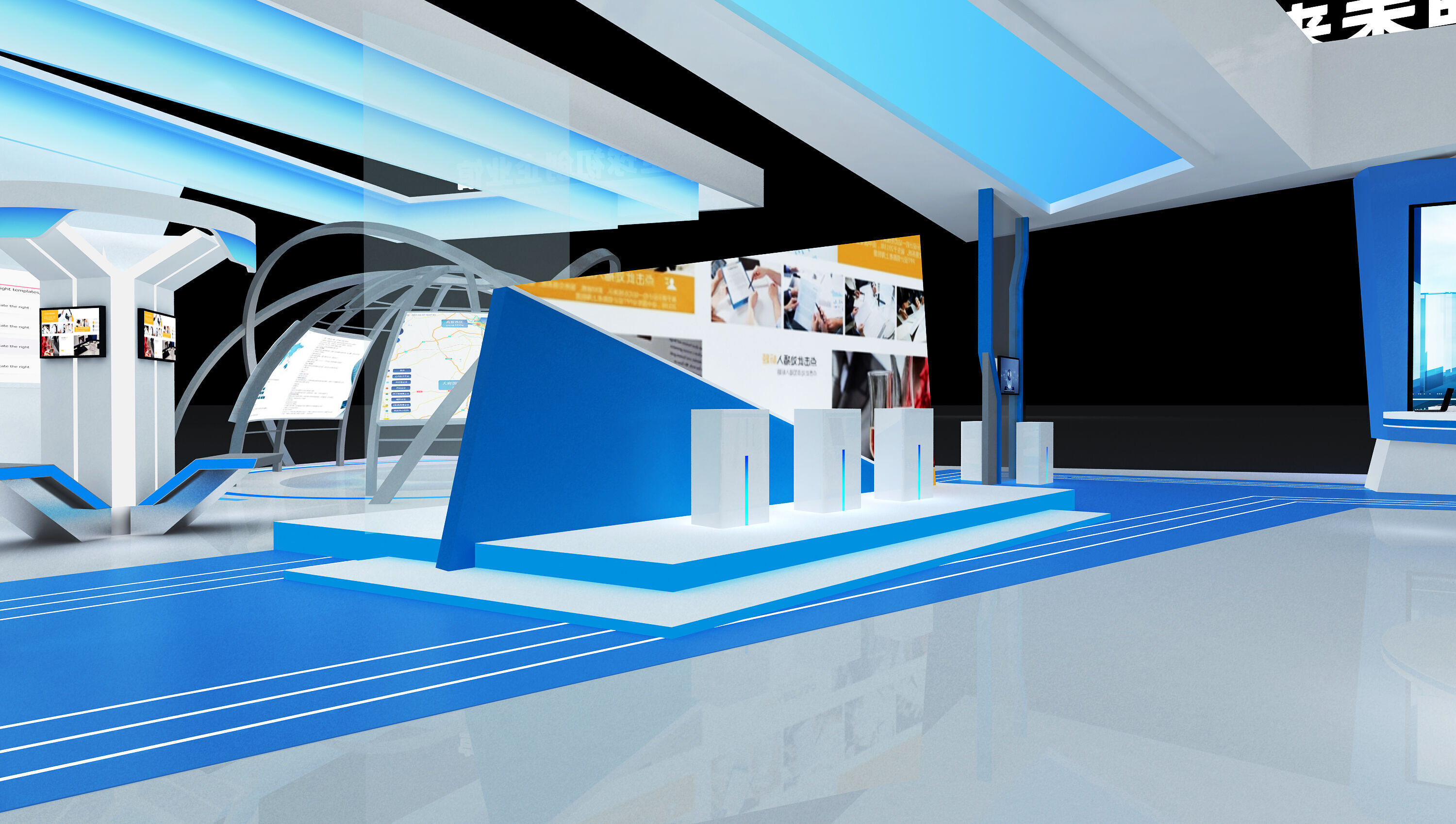 exhibition Low-poly 3D model_5