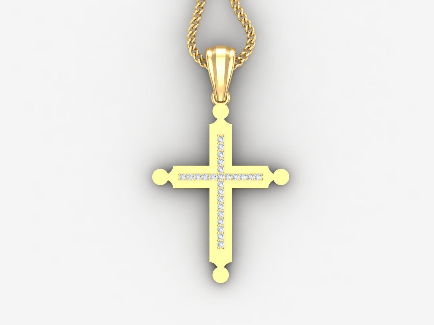 Cross Light Gold 4CP009 3DM STL 3D print model_4