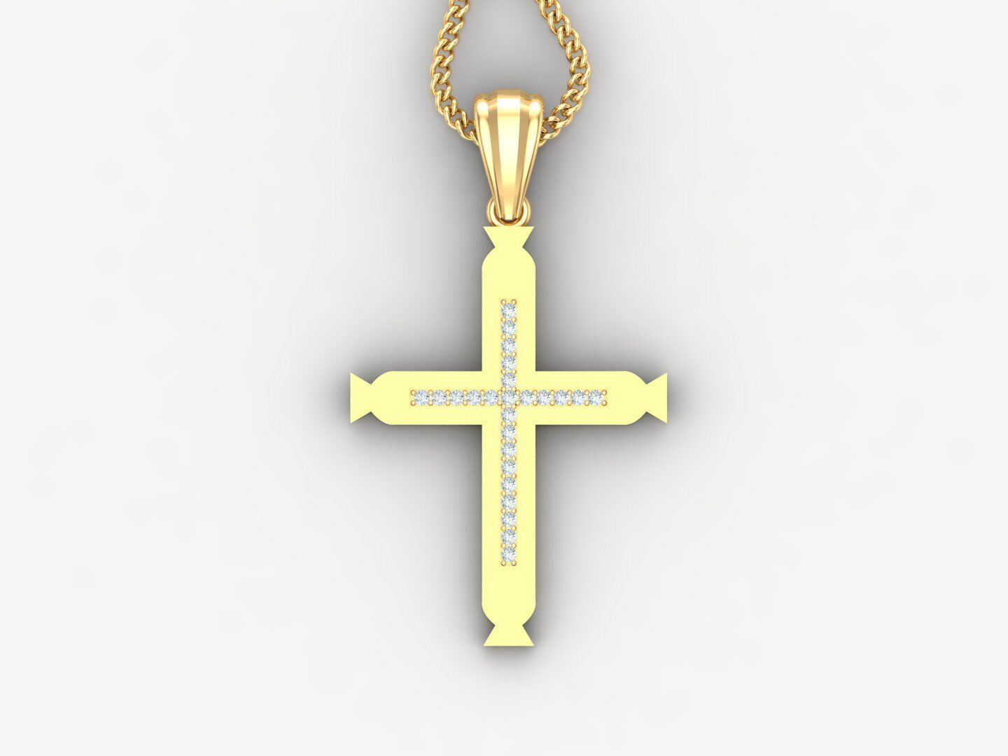 Cross Light Gold 4CP007 3DM STL 3D print model_4