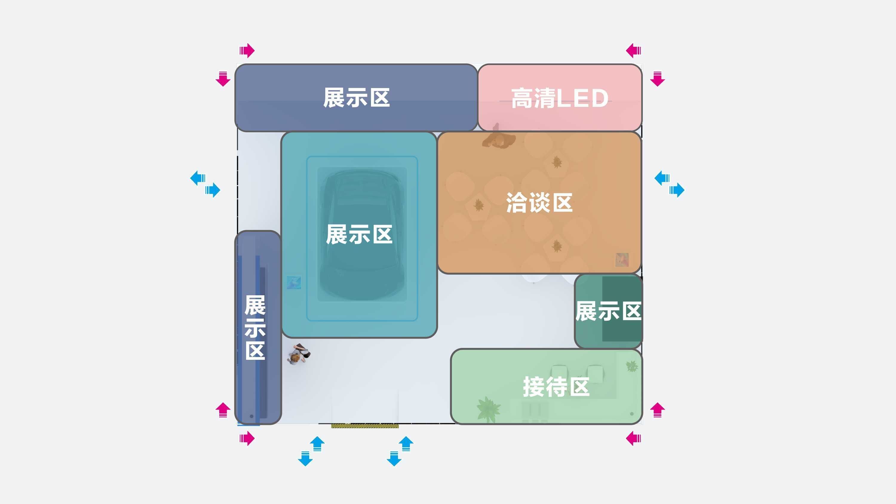 exhibition Low-poly 3D model_12