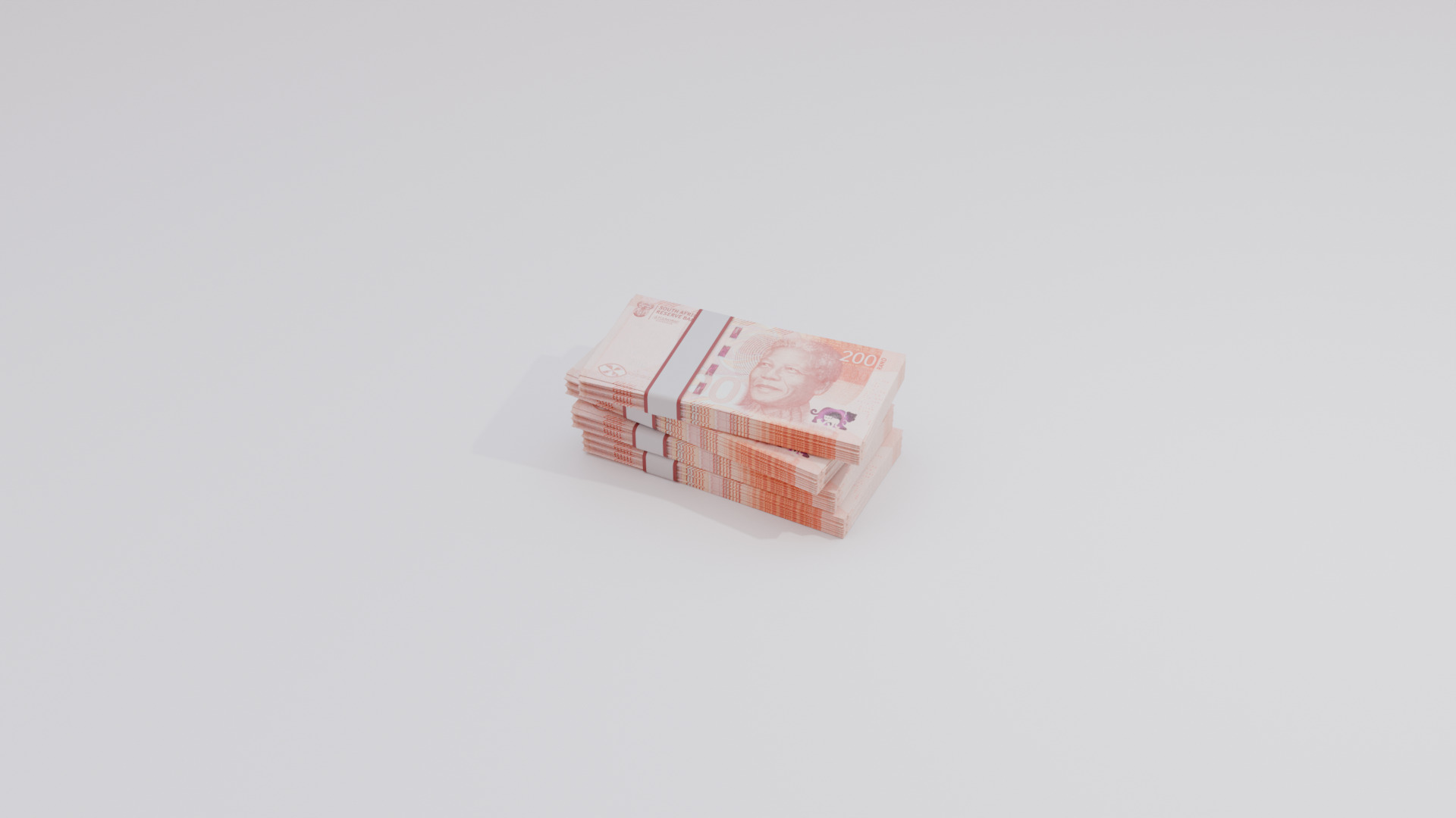 200 South African Rand Currency Low-poly 3D model_4