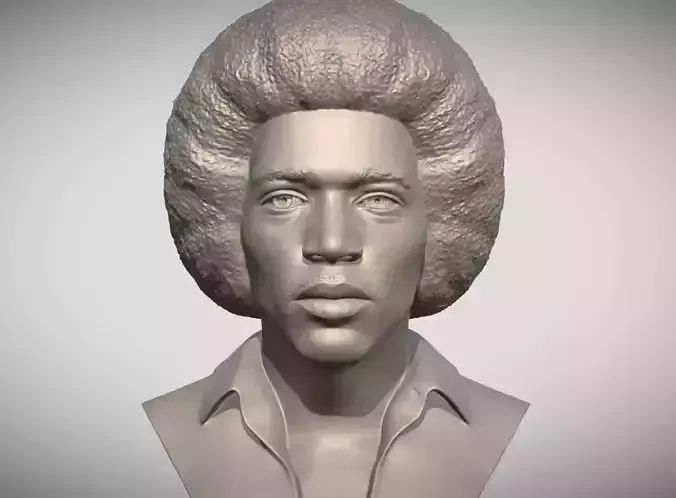 Jimi Hendrix bust 3D print model