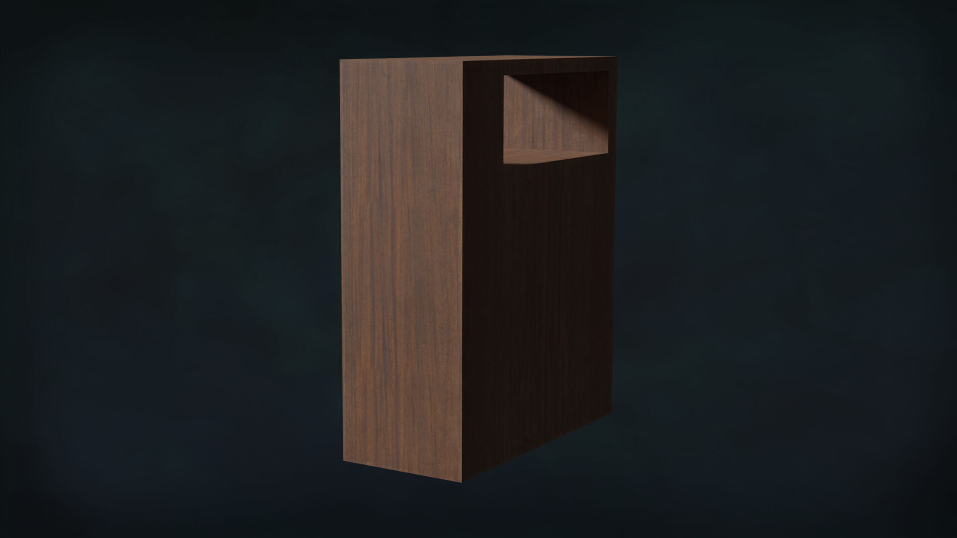 Deco BookShelfs Wood Style Scape Lignum Lot 2 Group N4- Low 3D model_8