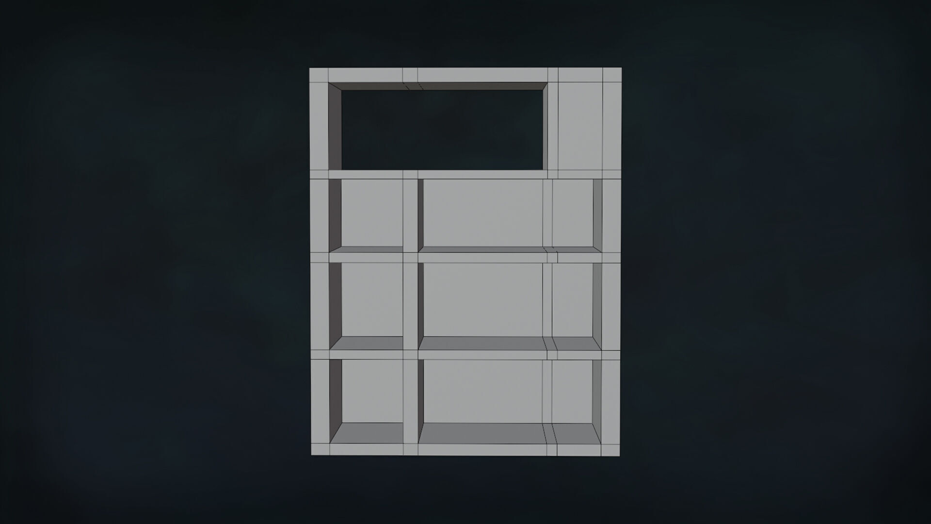 Deco BookShelfs Wood Style Scape Lignum Lot 2 Group N4- Low 3D model_17