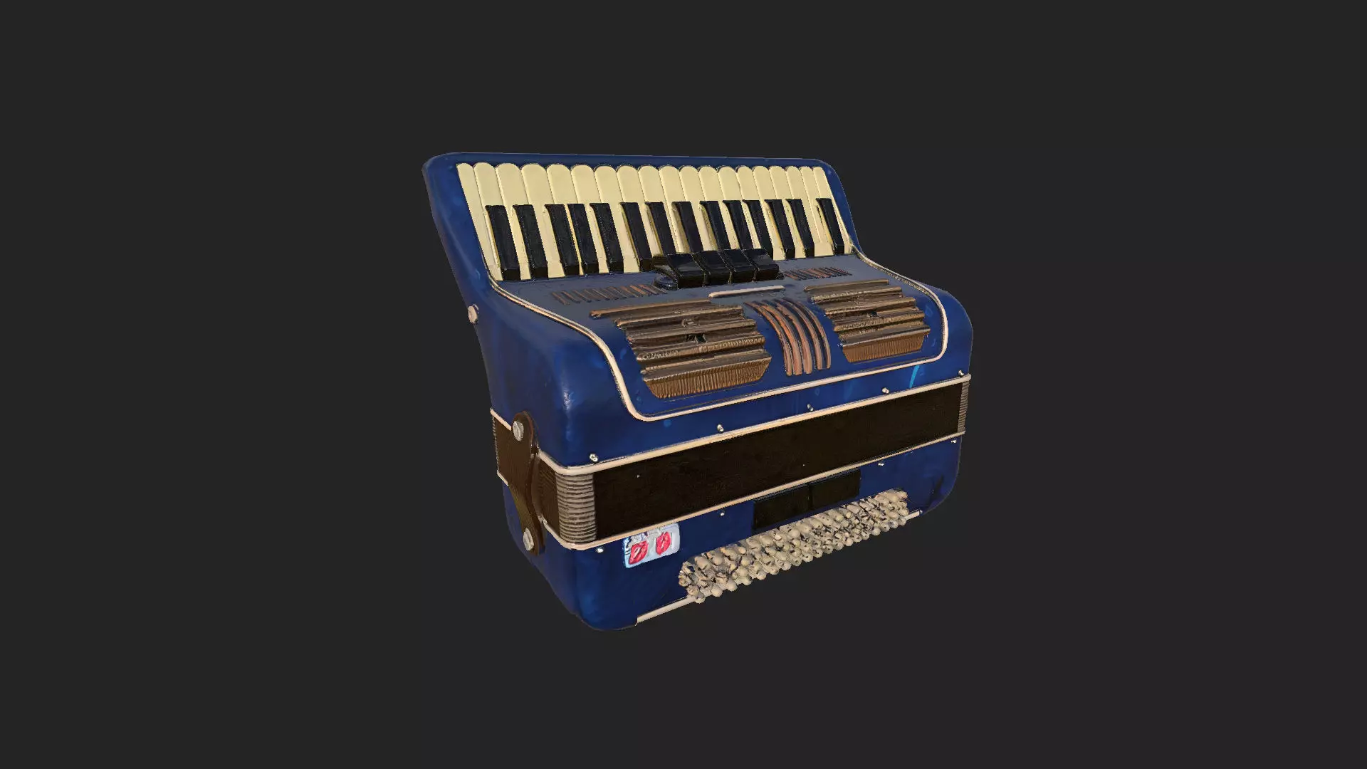 Accordion3D Model 003 Low-poly 3D model