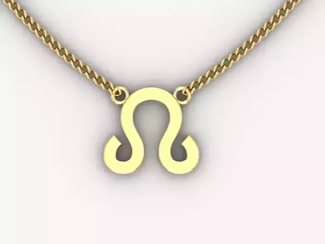 18K Gold Leo Pendant V1