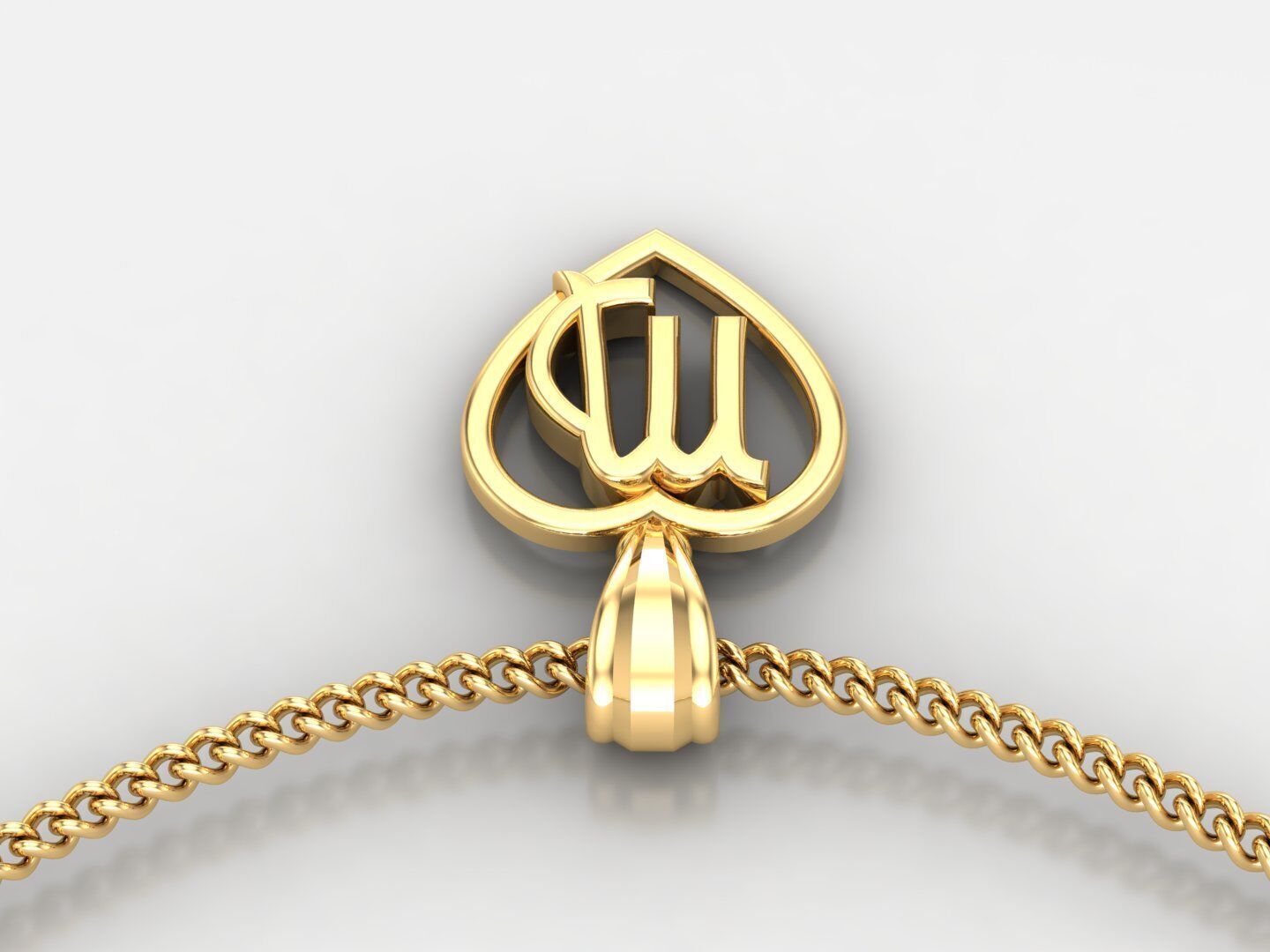 18K Gold Virgo Pendant V3 3D print model_5