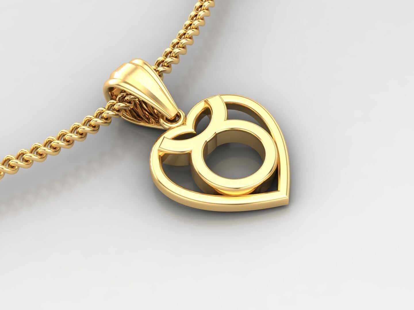 18K Gold Taurus Pendant V3 3D print model_4