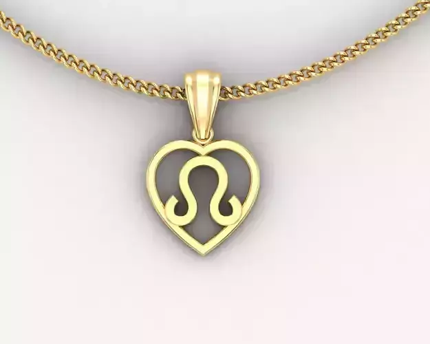 18K Gold Leo Pendant V3