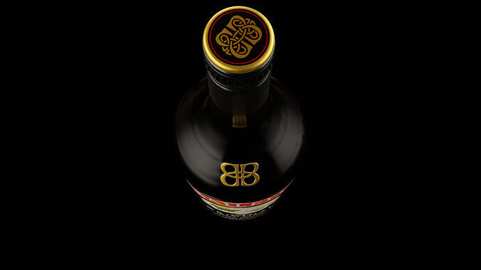 Baileys Irish Cream Alcohol Bottle 3D model 4