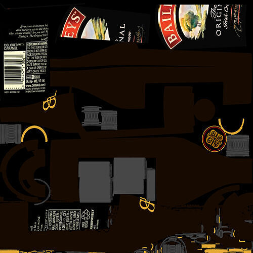 Baileys Irish Cream Alcohol Bottle 3D model 6