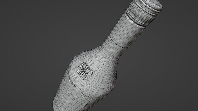 Baileys Irish Cream Alcohol Bottle 3D model 5