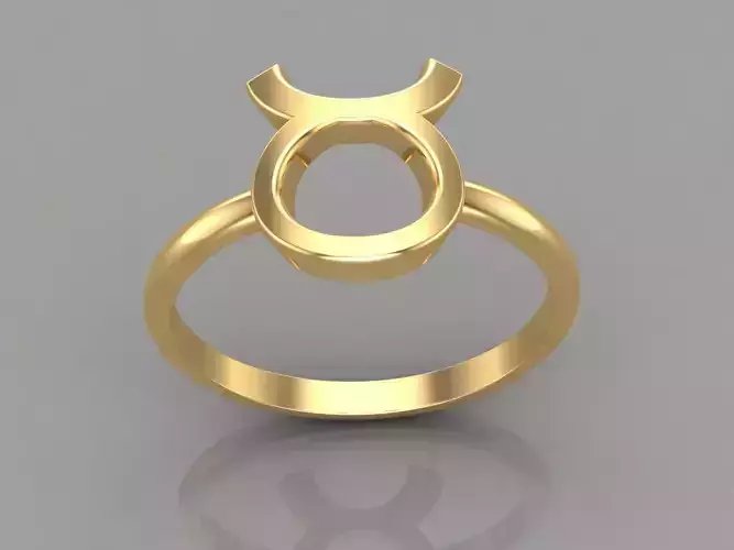 18K Gold Taurus Ring V1