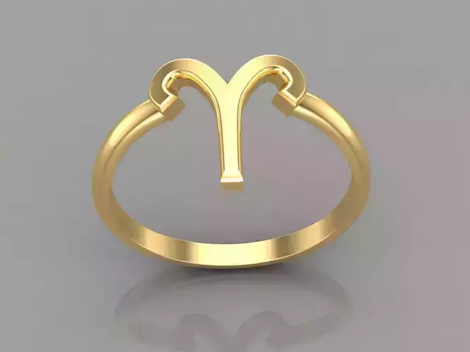 18K Gold Aries Ring V1