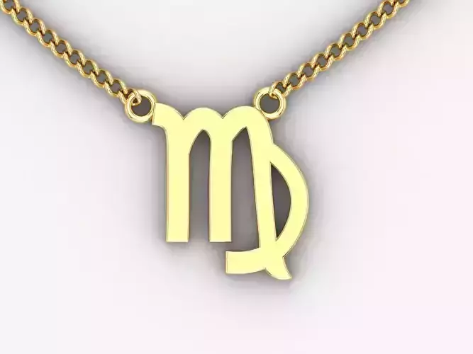 18K Gold Virgo Pendant V1