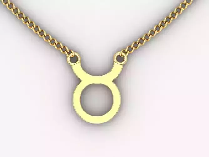 18K Gold Taurus Pendant V1
