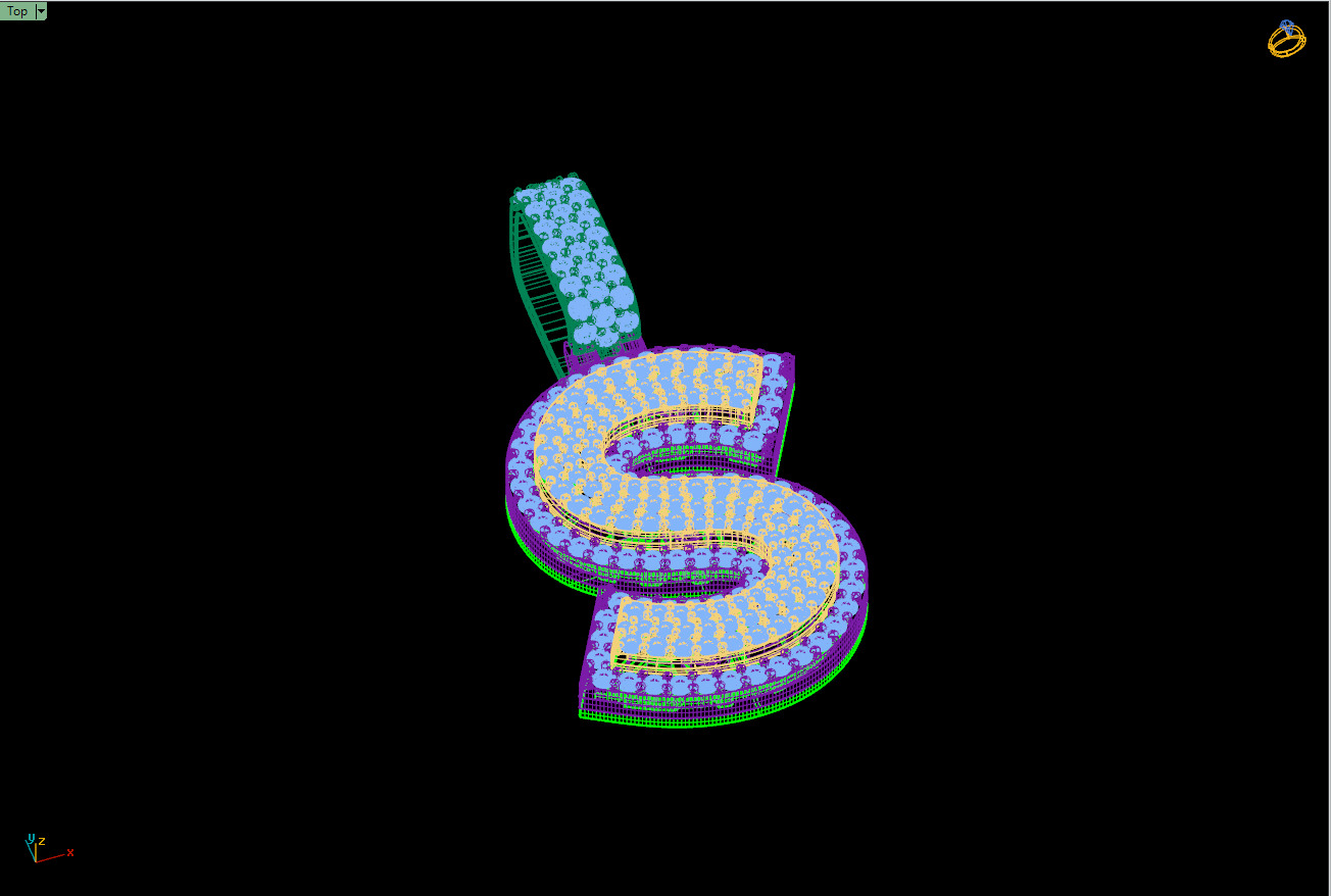 Custom Initial S Letter Diamond Pendant A to Z Alphabet Necklace 3D print model_16