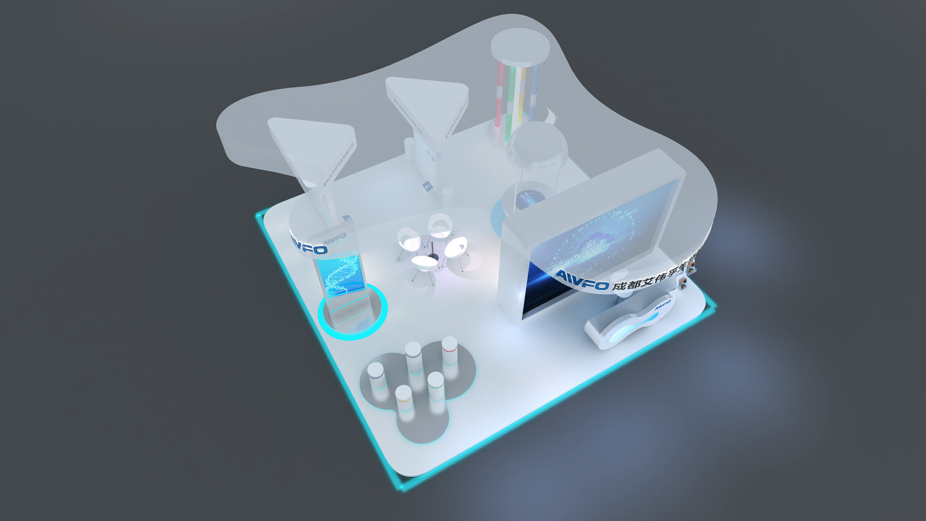 xhibition Low-poly 3D model_7