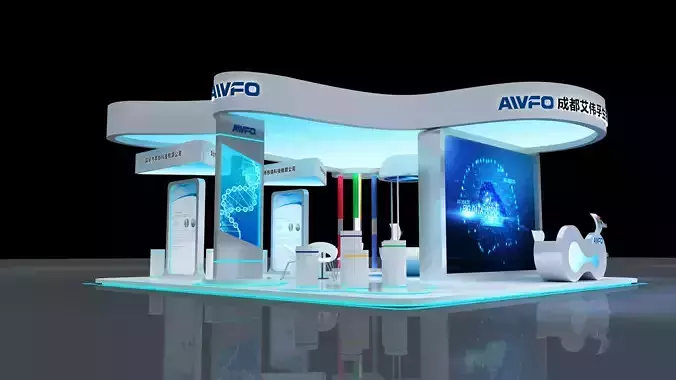 xhibition Low-poly 3D model