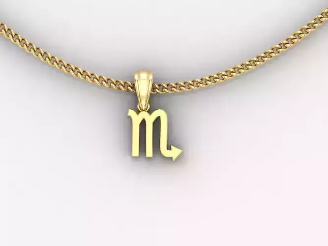 18K Gold Scorpio Pendant V4