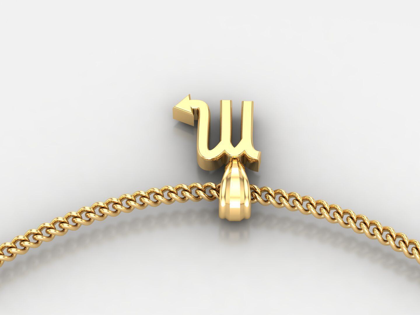 18K Gold Scorpio Pendant V4 3D print model_5