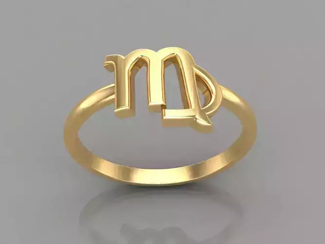 18K Gold Virgo Ring V1
