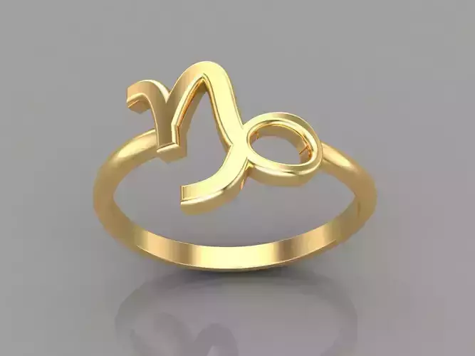 18K Gold Capricom Ring V1