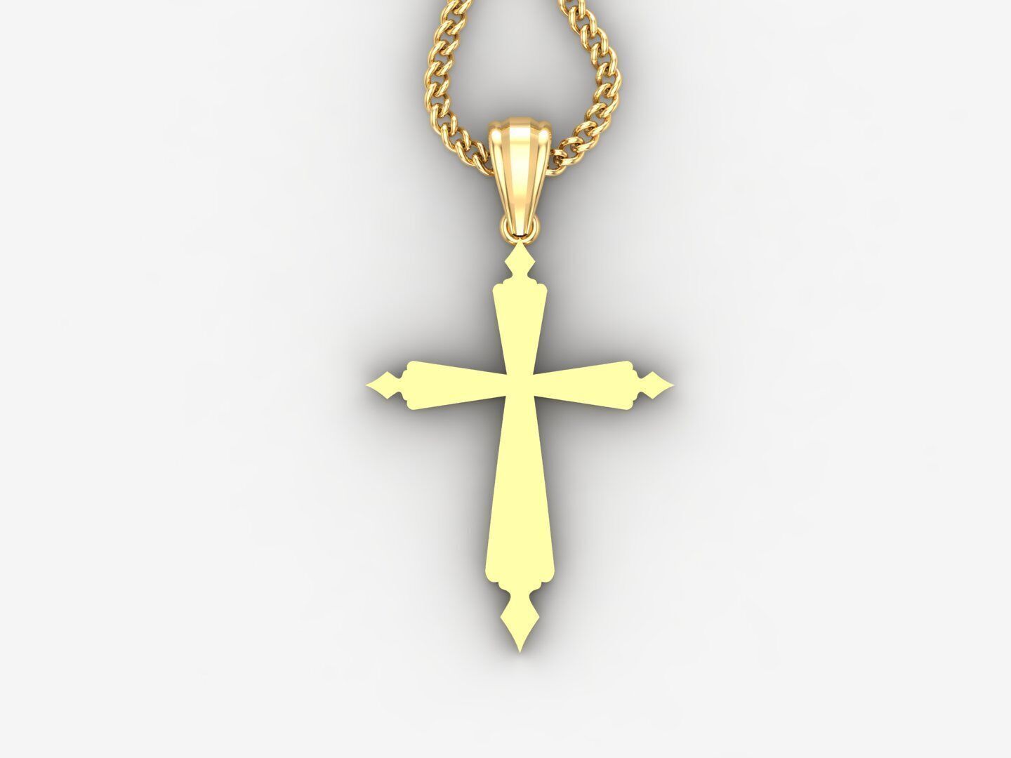 Jesus Christ Cross Pendant 3DM STL 1CP100 3D print model_4