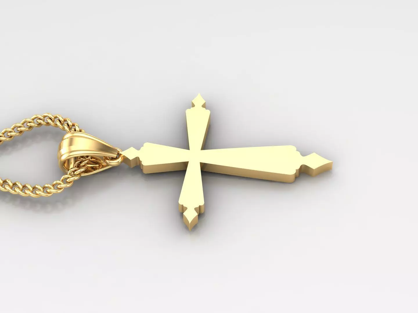 Jesus Christ Cross Pendant 3DM STL 1CP100 3D print model_0