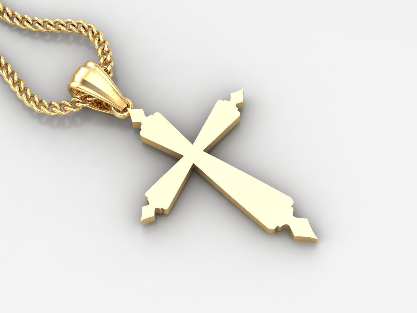 Jesus Christ Cross Pendant 3DM STL 1CP100 3D print model_2