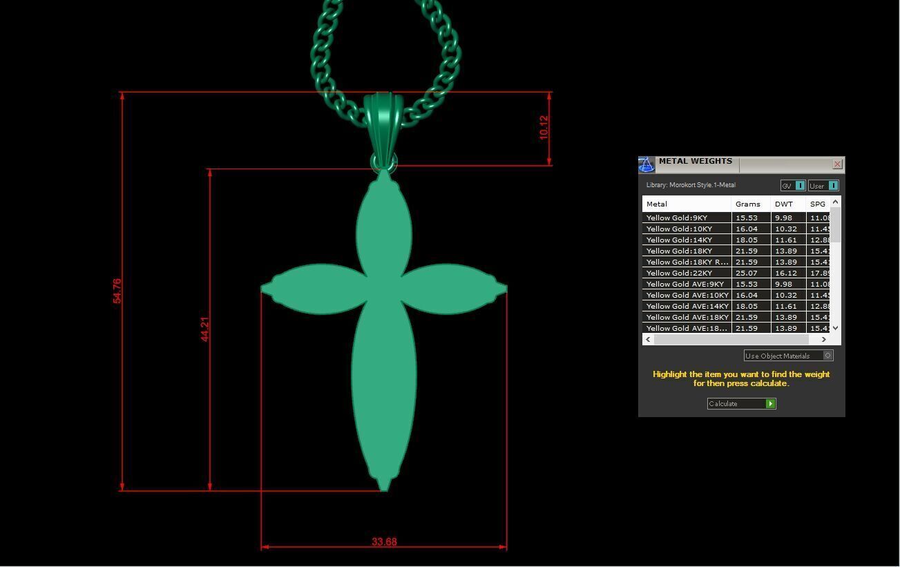 Jesus Christ Cross Pendant 3DM STL 1CP094 3D print model_1