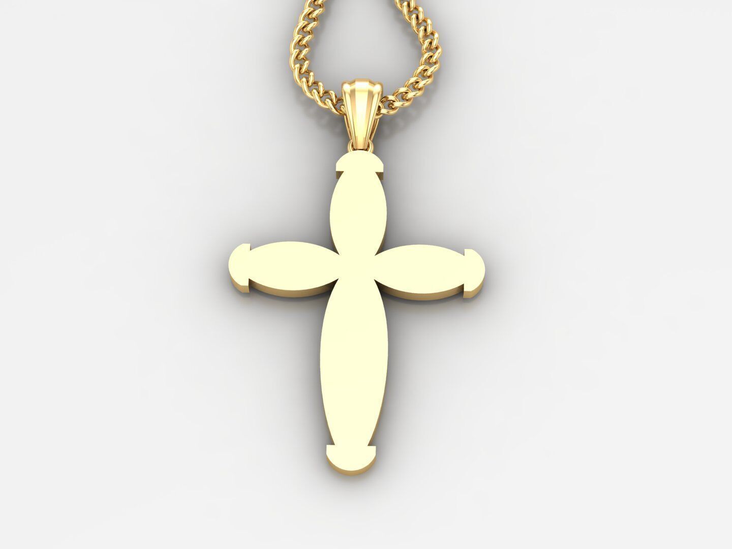 Jesus Christ Cross Pendant 3DM STL 1CP092 3D print model_3