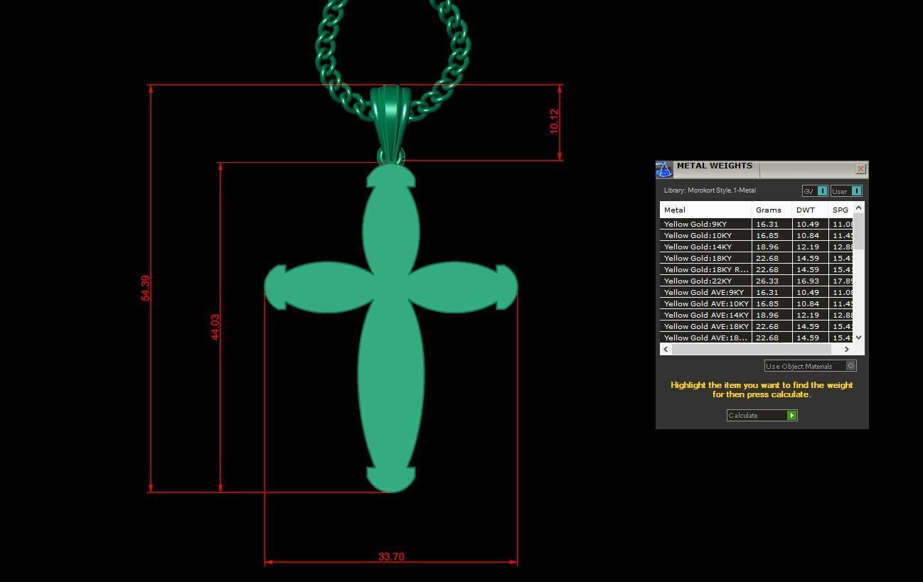 Jesus Christ Cross Pendant 3DM STL 1CP092 3D print model_1