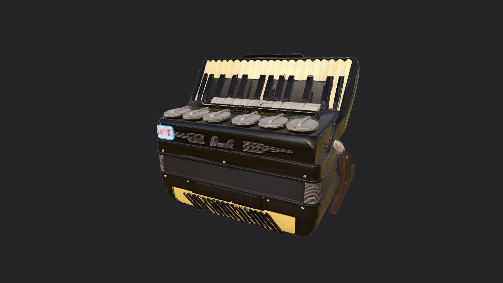 Accordion3D Model 004 Low-poly 3D model_2