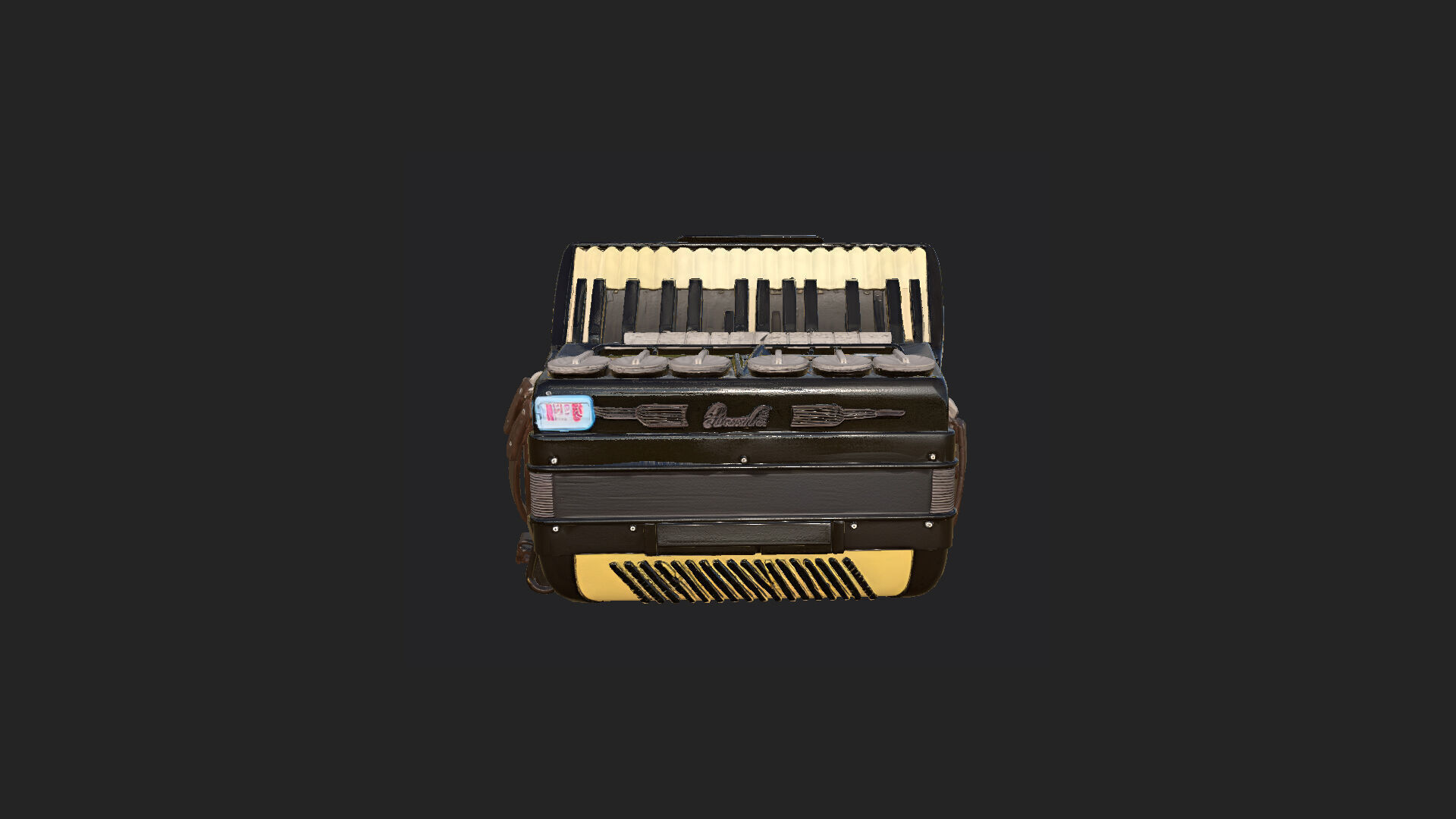 Accordion3D Model 004 Low-poly 3D model_1