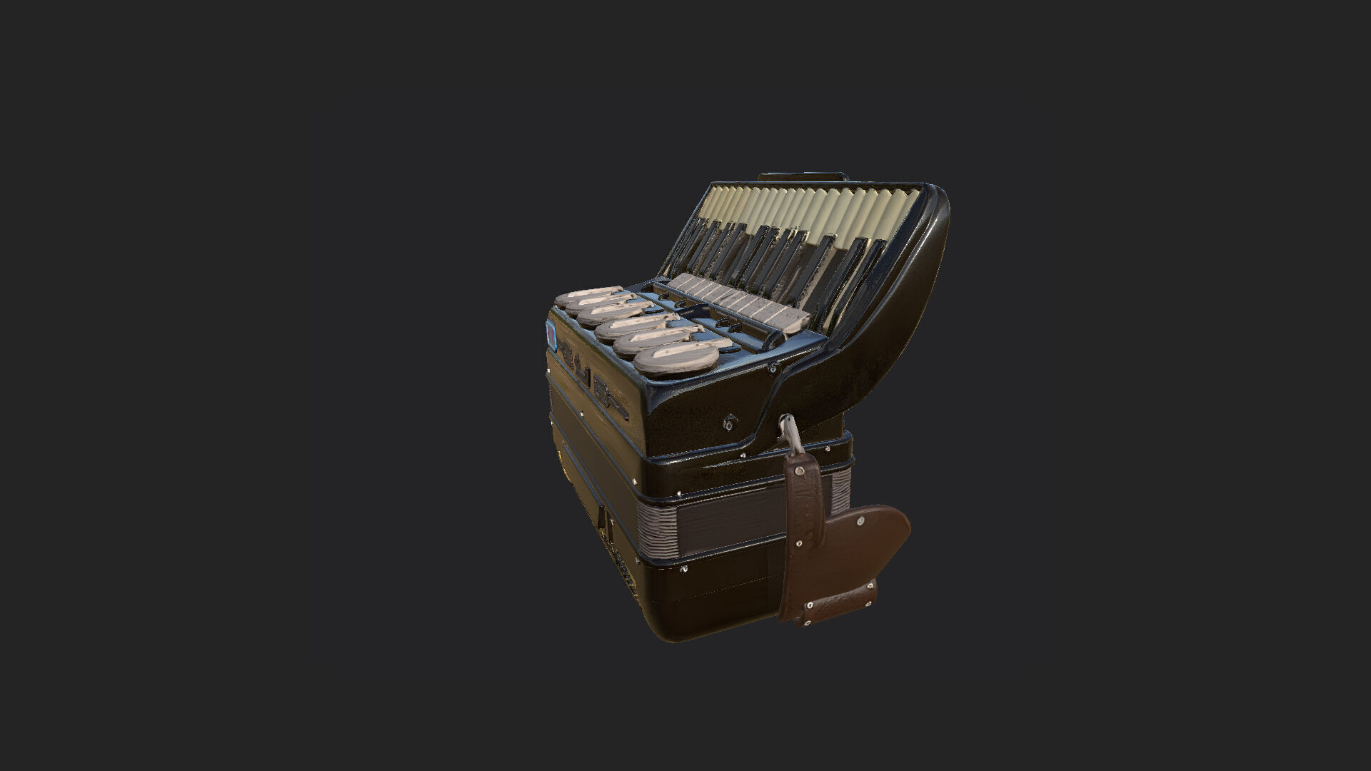 Accordion3D Model 004 Low-poly 3D model_3