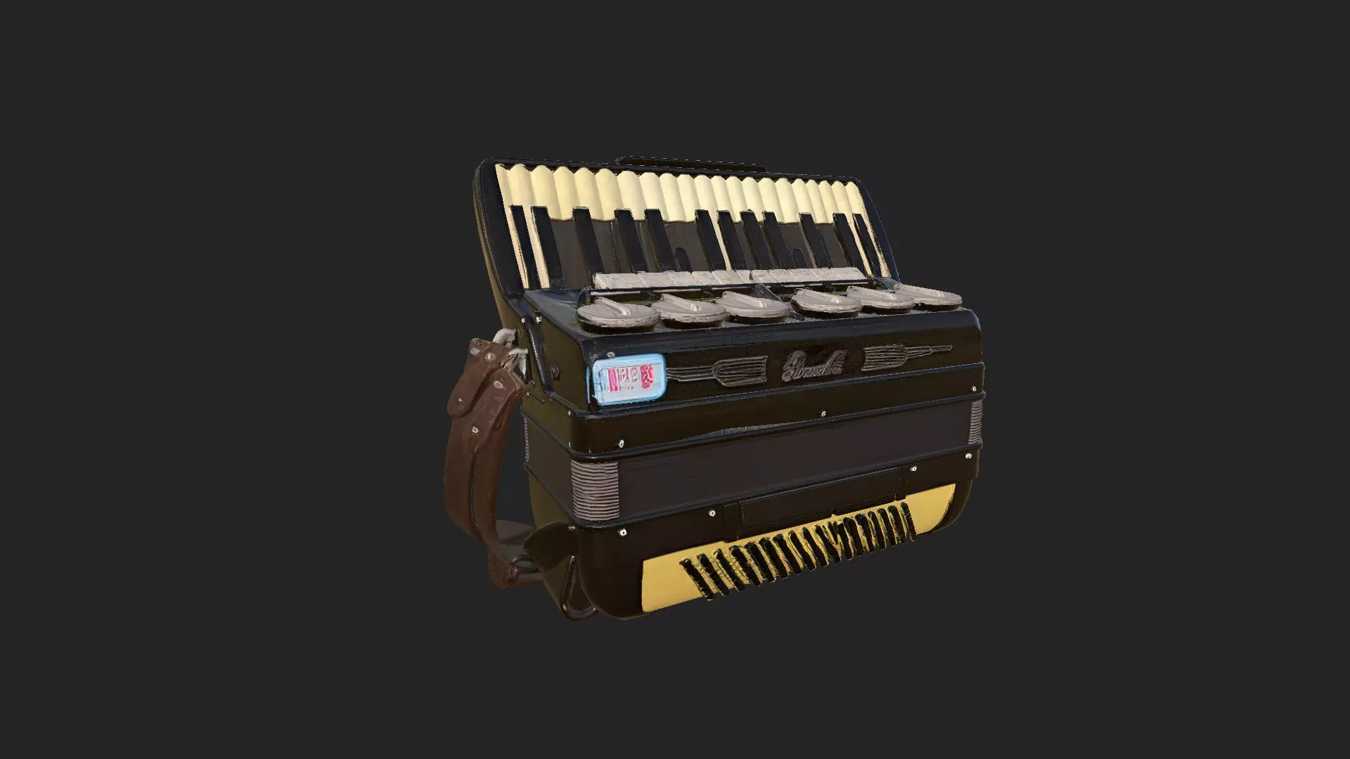 Accordion3D Model 004 Low-poly 3D model_0