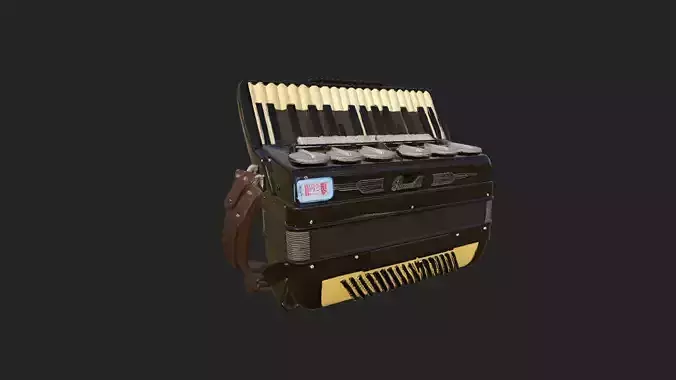 Accordion3D Model 004 Low-poly 3D model