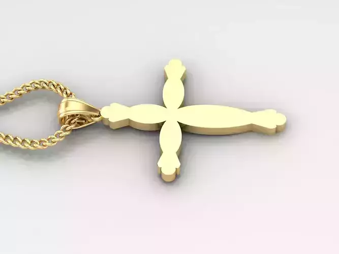 Jesus Christ Cross Pendant 3DM STL 1CP081