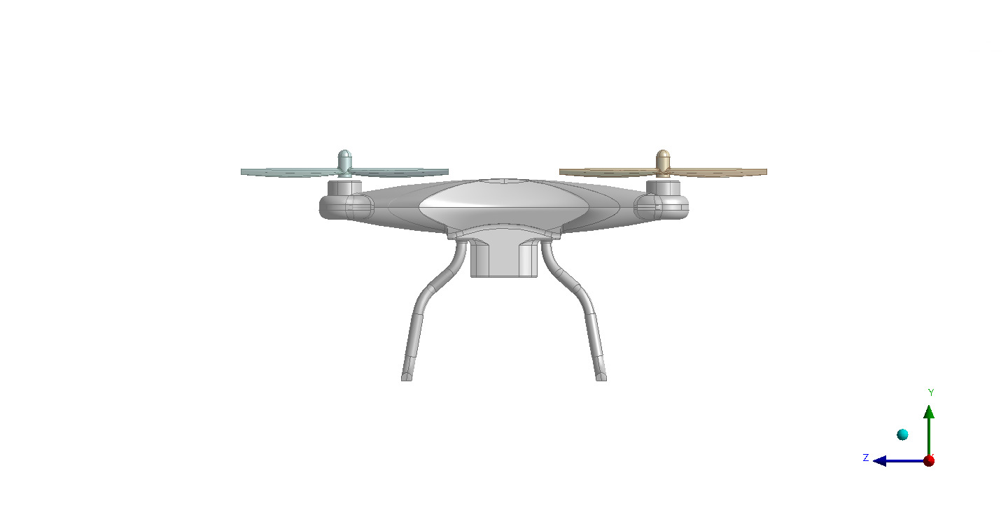 DJI PhanTom 3 solid CAD for CFD 3D model_7