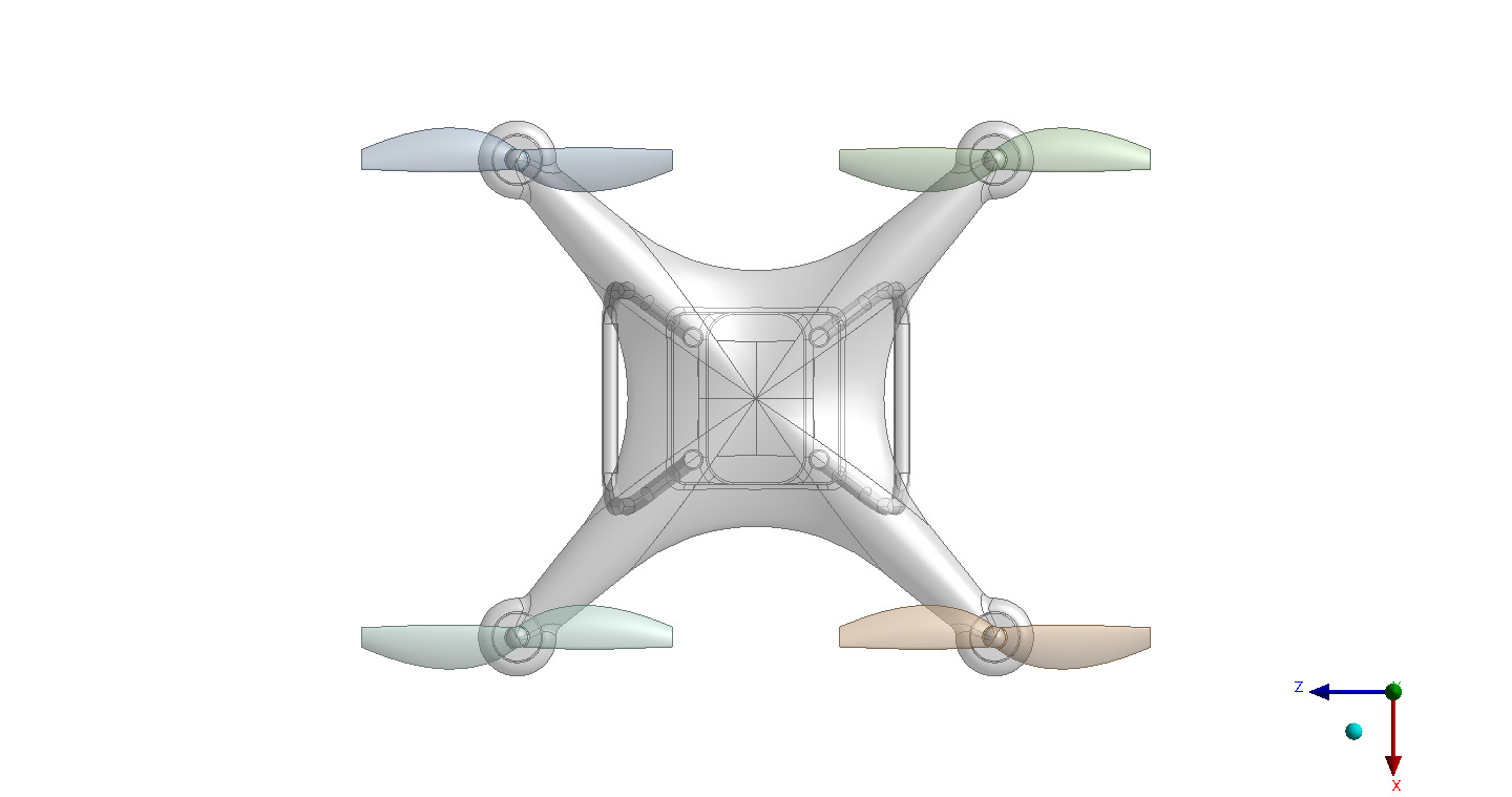 DJI PhanTom 3 solid CAD for CFD 3D model_5
