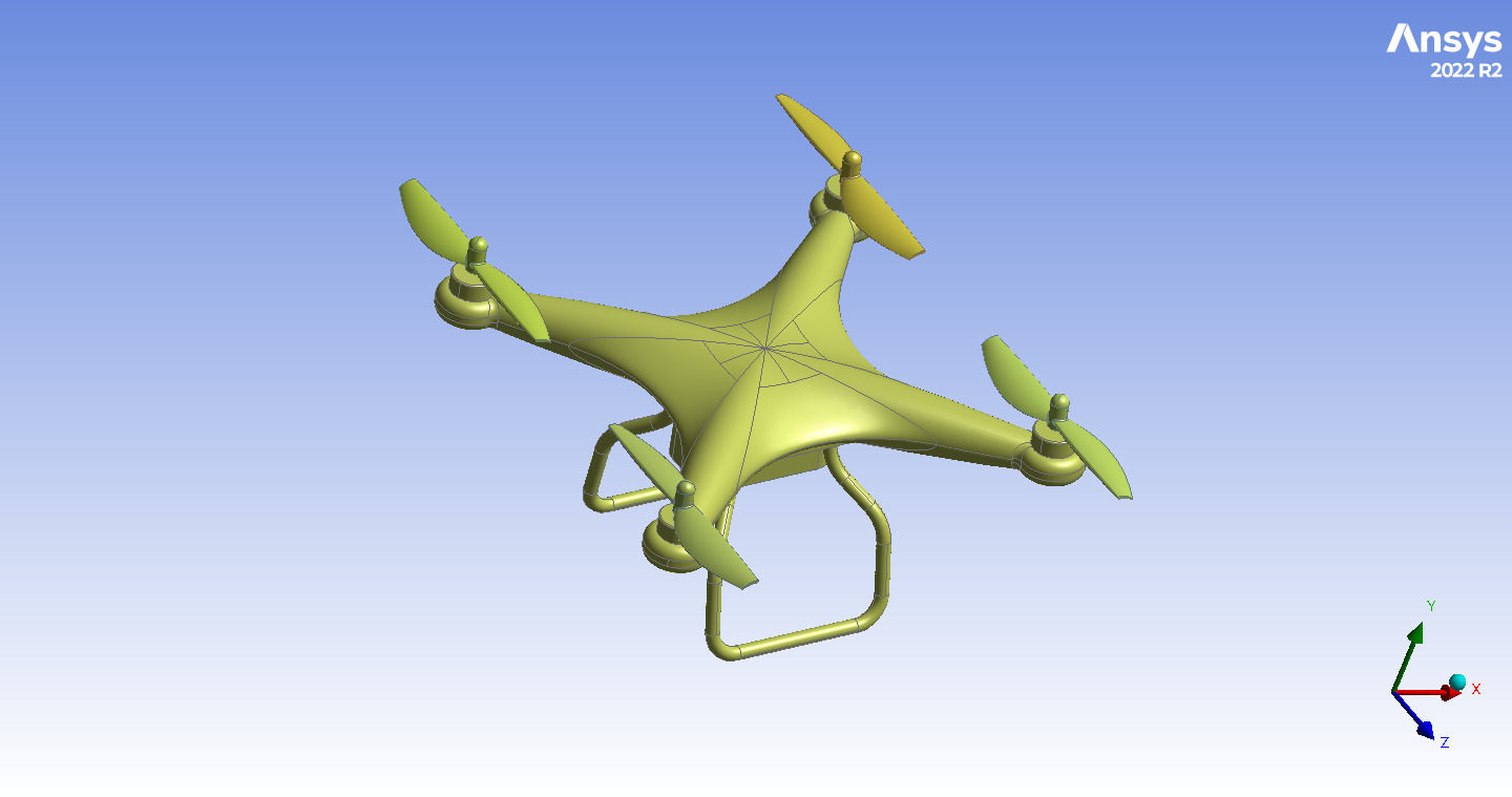 DJI PhanTom 3 solid CAD for CFD 3D model_3