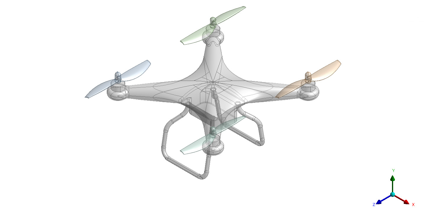 DJI PhanTom 3 solid CAD for CFD 3D model_4