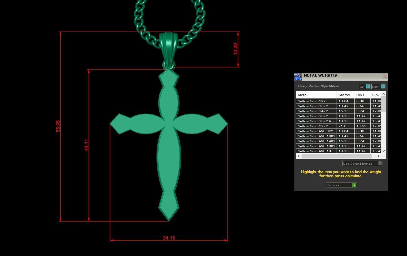 Jesus Christ Cross Pendant 3DM STL 1CP056 3D print model_1